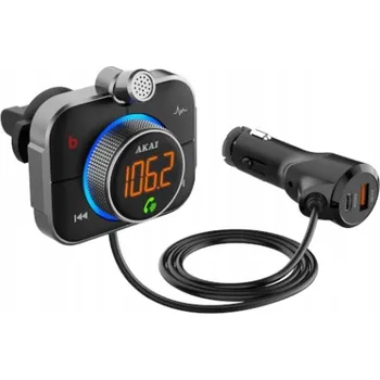 Příslušenství pro autorádio FM Transmiter akai FMT-95BT s Bluetooth, SD kartou a USB