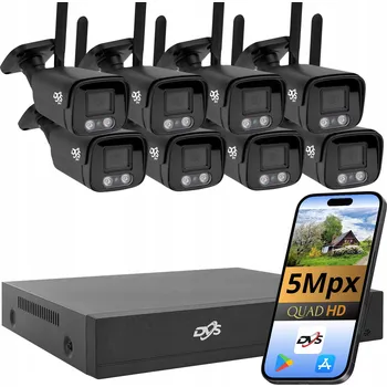 IP kamera Sada pro monitoring DVS Sada bezdrátových WiFi kamer pro monitoring