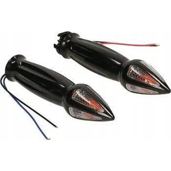 grip ČERNÉ GRIPY / MADLA S INTEGROVANÝMI SMĚROVKAMI PRO CHOPPERY S PALCOVÝM ZÁVITEM (12590)