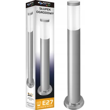 Venkovní osvětlení Osvětlovací sloupek kulatý Lumiled E27 65 cm stříbrný