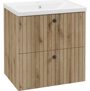 Koupelnový nábytek Koupelnová skříňka s umyvadlem 60 cm praktická dub evoke moderní