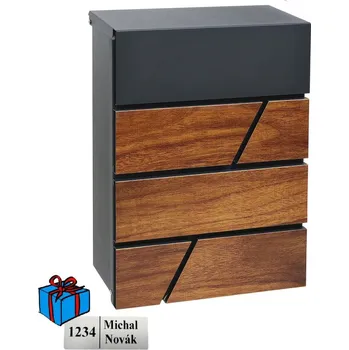 Poštovní schránka BK.524.WO.AM poštovní schránka antracit + dřevo Antracit + dřevo Ano