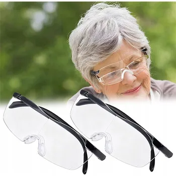 2X ZVĚTŠOVACÍ BRÝLE S LED SVĚTLEM LUPA NA ČTENÍ SKLO SKLO