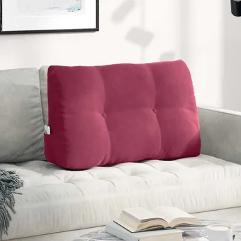 Polštář na záda Víno Červené 80 x 24 x 50 cm samet