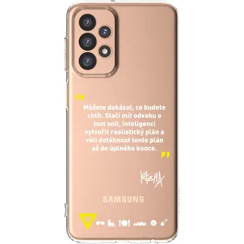 Pouzdro na mobilní telefon Picasee silikonový průhledný obal pro Samsung Galaxy A23 A236B 5G - Kazma - MŮŽETE DOKÁZAT, CO BUDETE CHTÍT