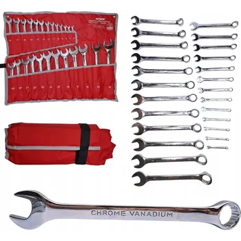 Klíč Sada očkoplochých klíčů NOMI 6–32 mm 25 Ks Chrome Vanadium CrV pouzdro