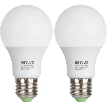 Osvětlení REL 7 LED A60 2x7W E27 RETLUX (REL 7 LED A60 2x7W E27)