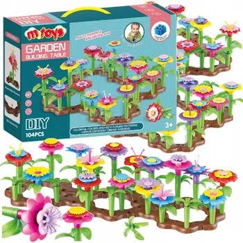 ostatní stavebnice STAVEBNICE KVĚTINY KREATIVNÍ STAVEBNICE ZAHRADA KVĚTY 104 dílů