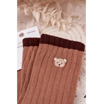 Dámské ponožky Dámské ponožky Aura.via s medvídkem Aura.via hnědá 3484826