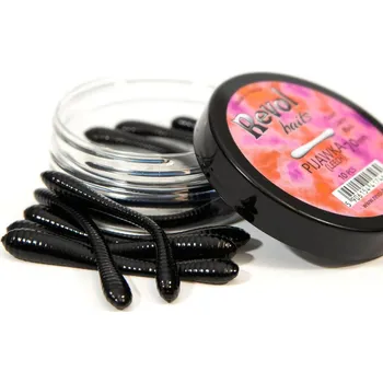 Umělá nástraha Revol Baits nástraha Leech 70mm příchuť krevetka, barva černá 10ks