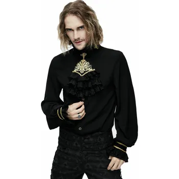 košile pánská DEVIL FASHION - Gabriel Gothic Embroidered Chiffon - 4XL