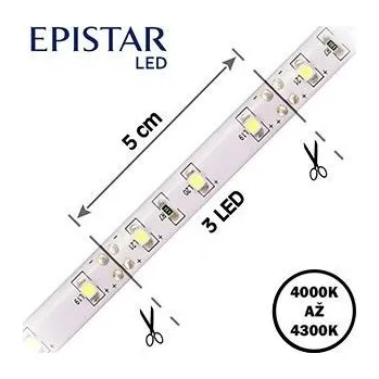 LED páska LED pásek 60LED/m, 2835, IP65, 4000 - 4300 K, bílá, 12V, 5m (LED pásek 60LED/m, 2835, IP65, 4000 - 4300 K, bílá,, 5m)
