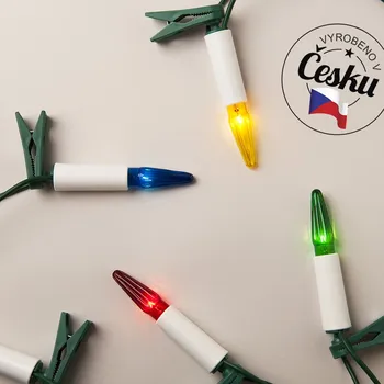 Dekorativní svítidlo Souprava Asteria barevná SV-16, 16 žárovek 14V/0,1A s bílým soklem (Souprava Asteria barevná SV-16, 16 žárovek 14V/0,1A )