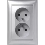 Legrand Valena dvojnásobná FRENCH (L770290) stříbrná