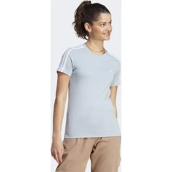 Pánská móda ADIDAS Tričko Essentials Slim 3-Stripes XL BÍLÁ|MODRÁ|ŠEDÁ