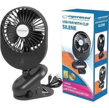 Vzduchotechnika Esperanza Mini stolní ventilátor SILENE, USB připojení 72869&nbsp;EHF103K