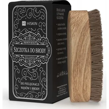 HISKIN Pánský kartáč na vousy dřevěný