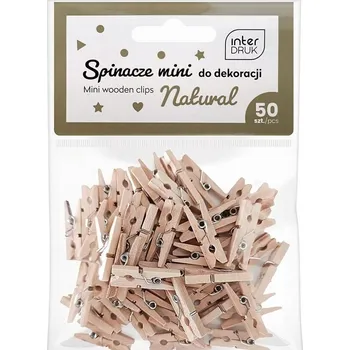 Obraz Mini Dřevěné Kolíčky Přírodní 50 Ks Interdruk