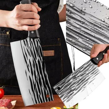 Kuchyňský nůž OSTRÝ SEKÁČEK (NŮŽ) KUCHYŇSKÝ JAPONSKÝ NA MASO RYB ZELENINY - KnifeKuroPerl