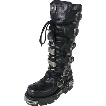Pánská zimní obuv boty kožené dámské - High Vampire Boot (161-S1) Black - NEW ROCK - M.161-S1 - 38