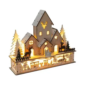 Vánoce RXL 408 Vesnička dřevo 9 LED RETLUX (RXL 408 Vesnička dřevo 9 LED )