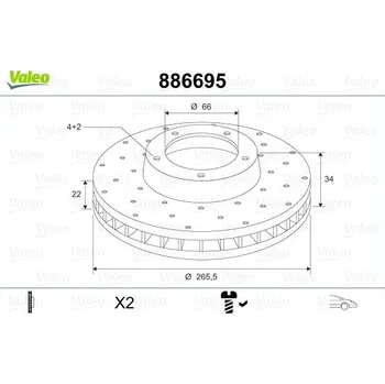 Brzdový kotouč Brzdový kotouč VALEO 886695