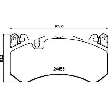 Brzdová destička Sada brzdových destiček, kotoučová brzda HELLA 8DB 355 039-931