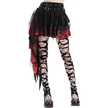 Dámská sukně sukně dámská DEVIL FASHION - Black and Red Gothic Punk - S