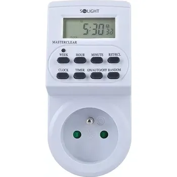 modulární přístroj a rozvaděč Solight časový spínač digitální, displej, 16 režimů (Solight časový spínač digitální, displej,)