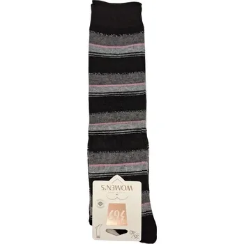 Dámské punčochy Dámské podkolenky Proužky Lurex - 35-40 / černá