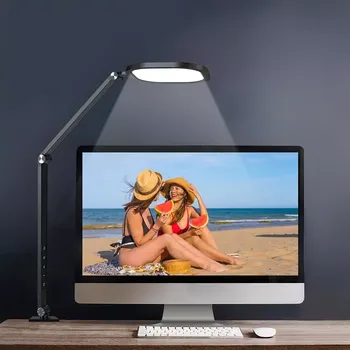 Lampička LED stolní pracovní lampa 15W, 3000 - 6500 K, Ra >96, stmívatelná, černá, šroub (LED stolní pracovní lampa 15W, 3000 - 6500 K,)