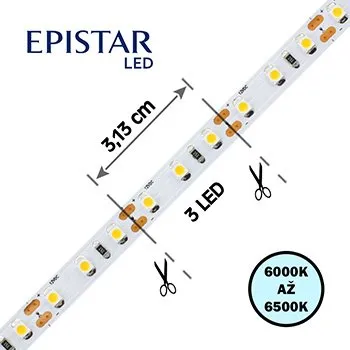 LED páska LED pásek 96LED/m, 3528, IP65, 6000 - 6500 K, bílá, 12V, 20m (FKLP-12/3528/96-IP65-60-65K)