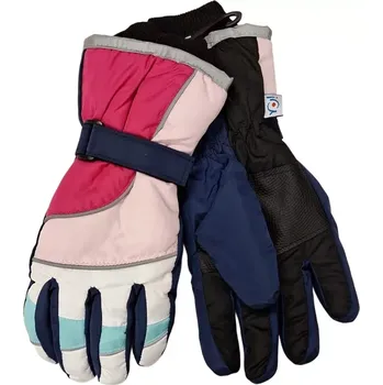 Rukavice Dívčí nepromokavé rukavice RN-039 - 22 cm / růžová/malinová