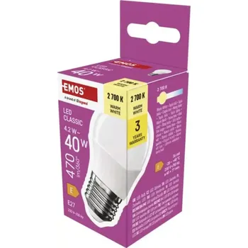 Osvětlení LED žárovka Classic Mini Globe / E27 / 4,2 W (40 W) / 470 lm / teplá bílá (LED žárovka Classic Mini Globe / E27 / 4,2 W (40 W) )