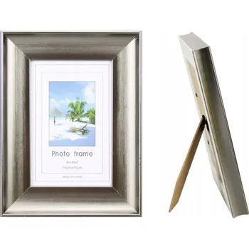 Obraz RÁMEČEK na fotografie HLINÍKOVÝ 10x15 cm STŘÍBRNÝ Rám na fotku 15x10 cm Plexi