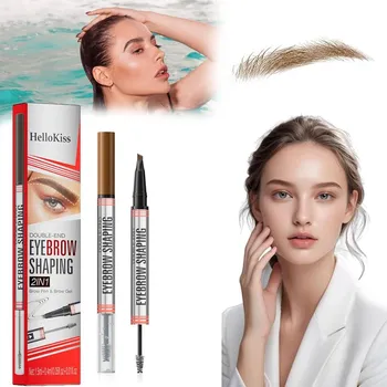 Tužka na obočí Matná voděodolná tužka na obočí se štětečkem 01#Světle hnědá