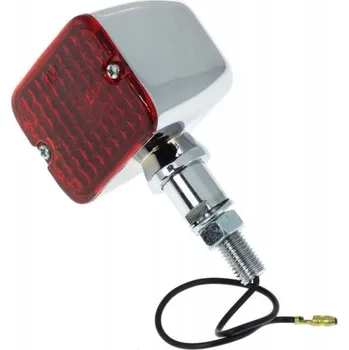 Lampička MINI LAMPIČKA CHROMOVÁ KOVOVÁ TŘÍKOLKA ČERVENÁ (9554)