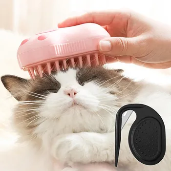 Kartáč pro zvířata Parní kartáč na česání a péči o srst koček a psů, elektrický, USB