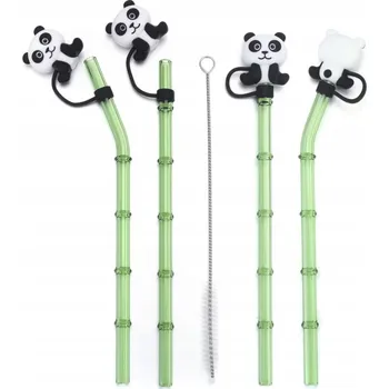 Brčka s čističem Trubky opakovaně použitelné 4ks Panda