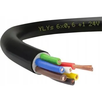 elektrický kabel 7žilový kabel YLYs 6x0,6+1 pro přívěs, 100 m