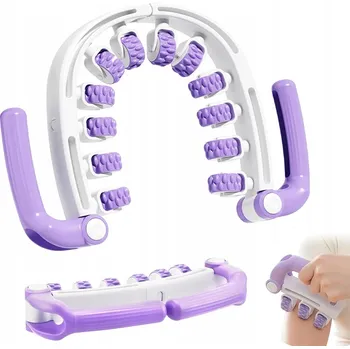 Masážní přístroj MASÁŽNÍ VÁLEČEK PROTI CELULITIDĚ S ODDĚLITELNOU RUKOJETÍ FIALOVÝ