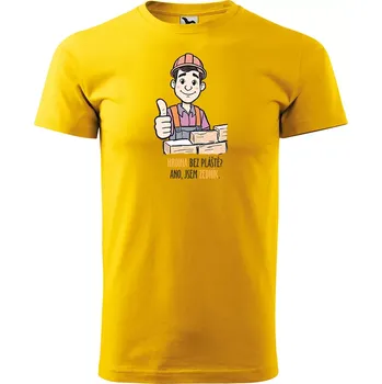 Sablio Tričko s potiskem pro zedníka Hrdina bez pláště? Ano, jsem zedník - žluté L