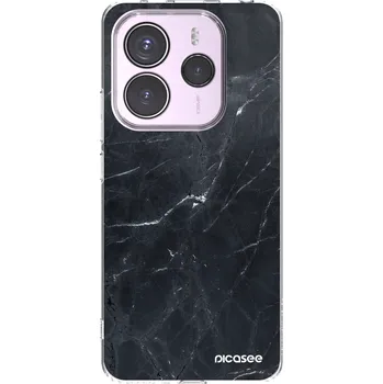 Pouzdro na mobilní telefon Picasee silikonový průhledný obal pro Xiaomi Redmi Note 14 5G - Black marble