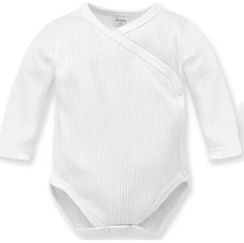 Kojenecký body PINOKIO Body vroubkované zavinovací dlouhý rukáv Lovely Day uni bílá vel. 68