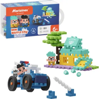 ostatní stavebnice Stavebnice Mini Waffle City Policejní Auto a Klenotnictví 80 dílků Marioinex