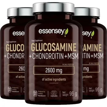 Kloubní výživa Trec Essensey Glucosamine + Chondroitin + MSM - akce 2+1 Velikost: 1 pack