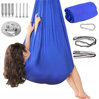 Hra na zahradu SENZORICKÁ TERAPEUTICKÁ HOUPAČKA PRO DĚTI HAMAKA SENZORICKÁ HOUPAČKA 280CM