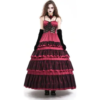 Dámské šaty šaty dámské DEVIL FASHION - Red Gothic Sexy Retro - XXS