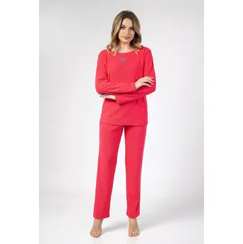 Pánské pyžamo Dámské pyžamo Regina 677 dlouhé/r froté S-XL meruňka XL