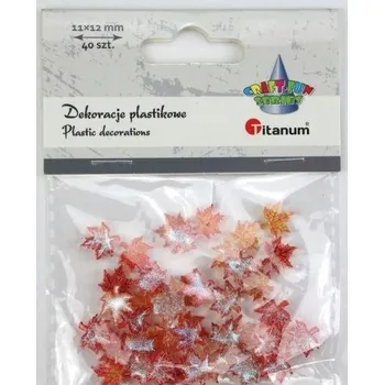 Obraz Plastové dekorace - javorové listy 11x12mm, 40ks